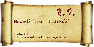 Neumüller Ildikó névjegykártya