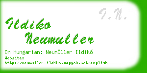 ildiko neumuller business card