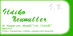 ildiko neumuller business card